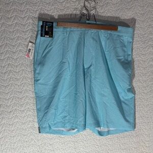 Roundtree & Yorke Light Blue Mens Flat Front Shorts